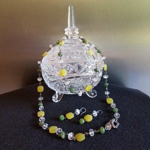 SILPADA JADE & CRYSTAL NECKLACE & EARRINGS